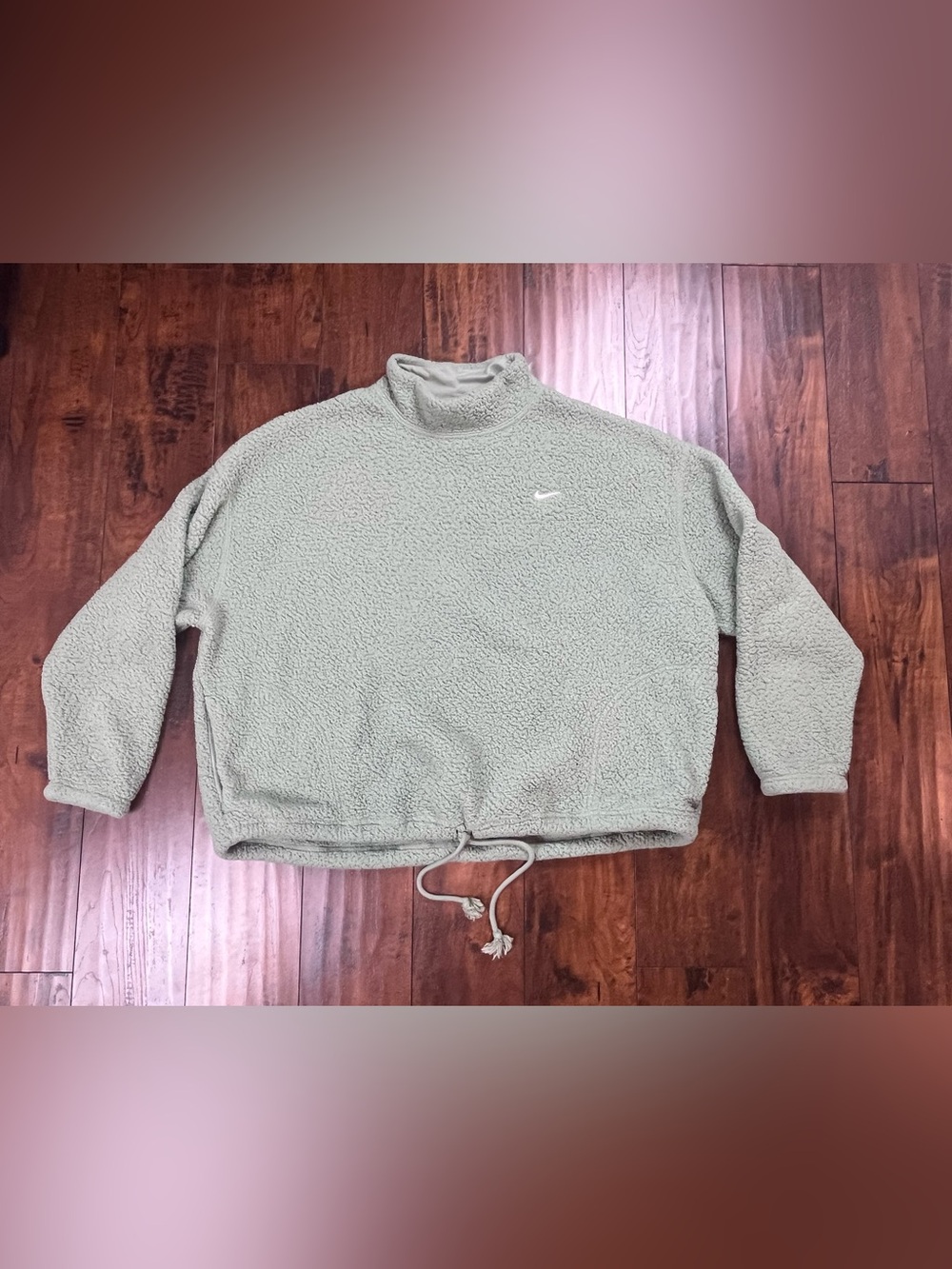 NIKE Pullover Sweatshirt Women’s Green Therma-Fit Fleece Soft Running Size XL